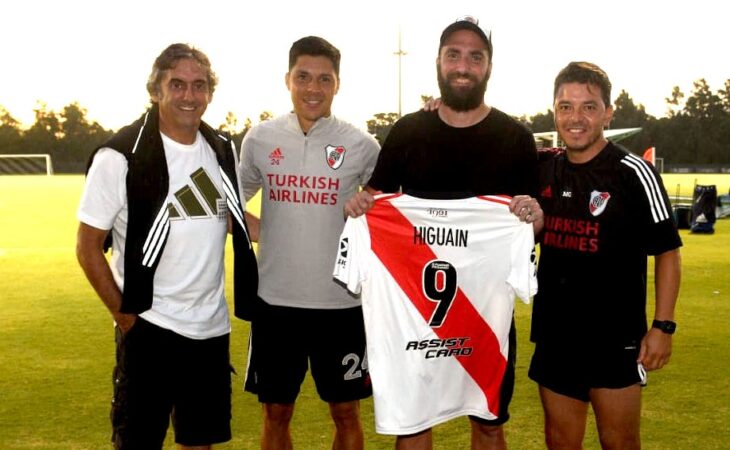 Gonzalo Higuaín fue la visita de lujo para River en su pretemporada en EEUU
